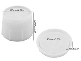 Molde silicona maceta lisa con tapa